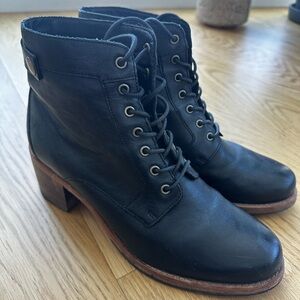 Clarks Black Lace Up Boots